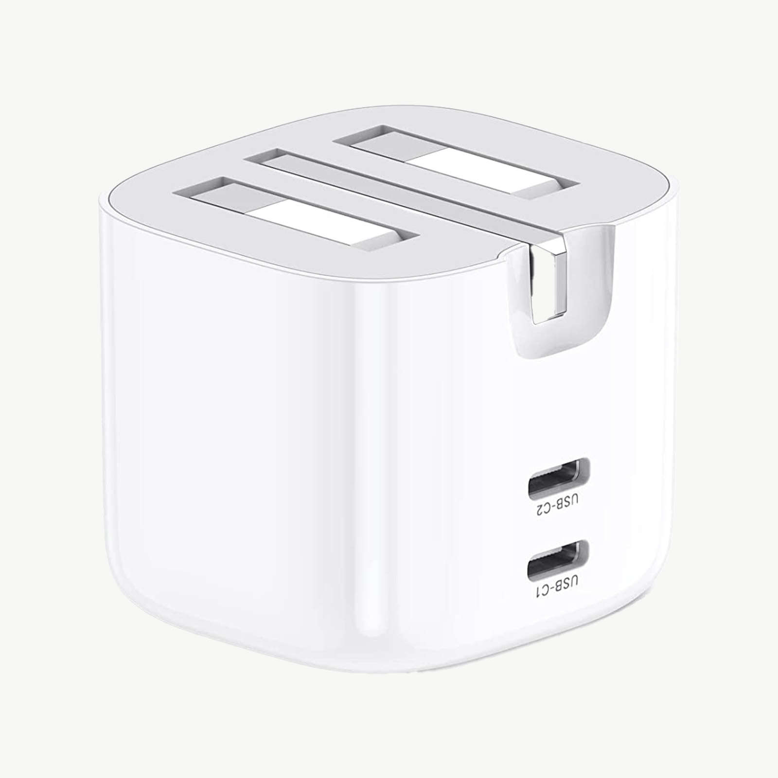 Ugreen 40W USB C Foldable Fast Charger 3 Pin - White