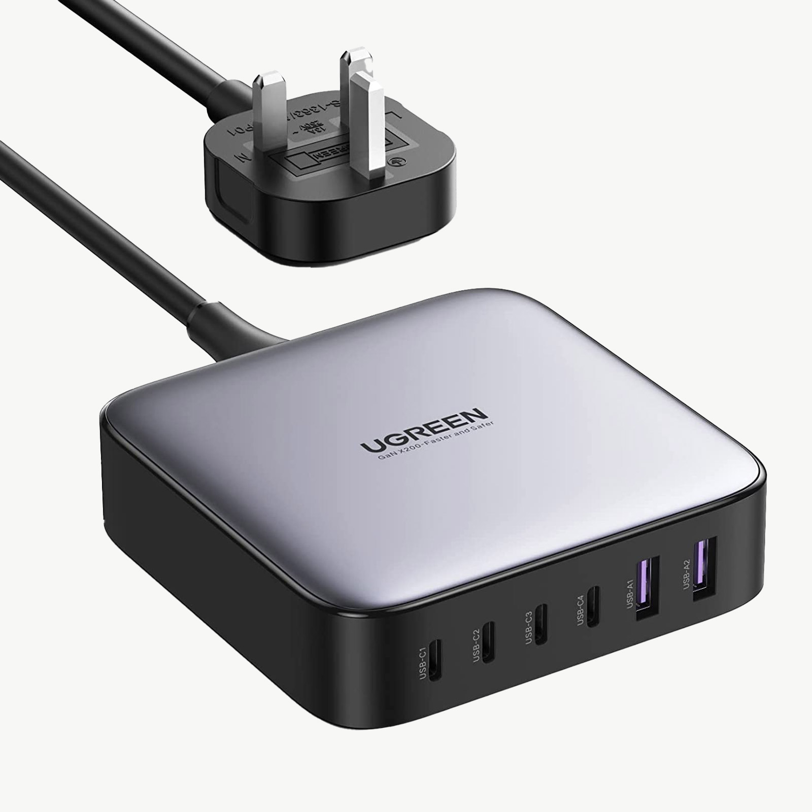 Ugreen 200W Nexode USB C 6 Ports GaN PD Desktop Power Adapter