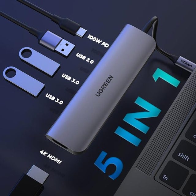 UGREEN 5-in-1 USB C Hub with 4K HDMI